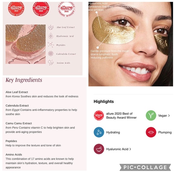 NWT 6 Pairs Total Assorted WANDER BEAUTY & BLAQ Anti-Aging Eye Mask BUNDLE - Picture 9 of 9